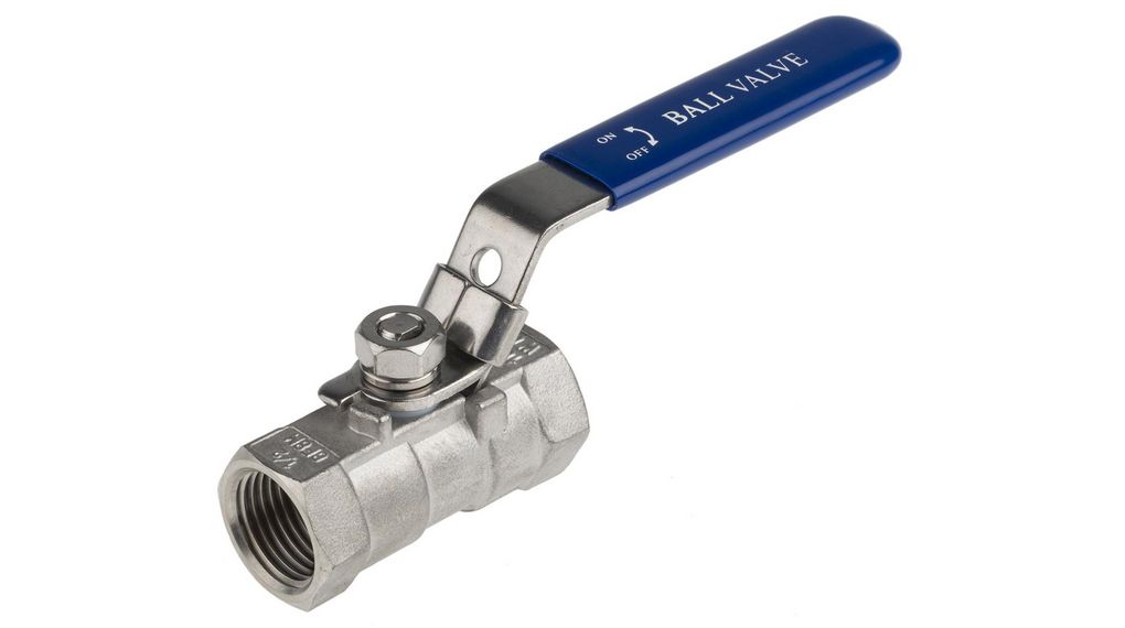 Manual Ball Valve Stainless Steel 2/2 68bar G1/2" Handle